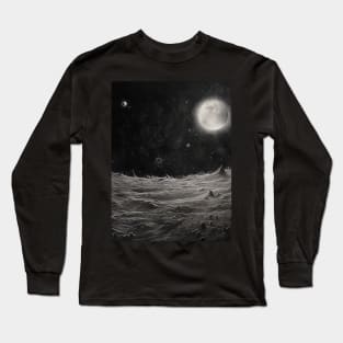 Cosmic Canvas: Whimsical Art Prints Featuring Abstract Landscapes, Galactic Wonders, and Nature-Inspired Delights for a Modern Space Adventure! Long Sleeve T-Shirt